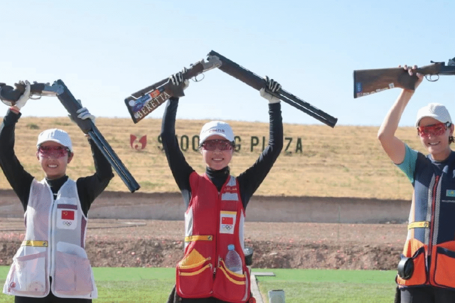 china-reclama-el-titulo-del-equipo-de-skeet-femenino-en-el-campeonato-de-tiro-asiatico