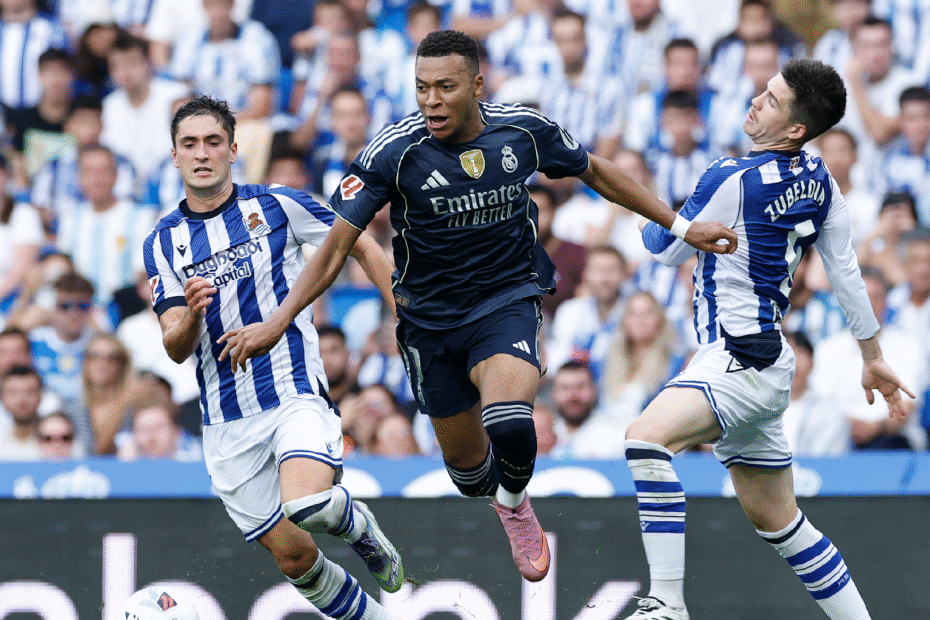 el-gol-de-mbappe-y-la-asistencia-llevan-al-real-madrid-a-una-victoria-por-2-1-en-real-socidad